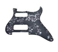 Dopro Battipenna a 11 fori ST Style Dual Humbucker HH per chitarre Stratocaster americane con doppio pickup humbucking foro angolo rotondo motivo floreale