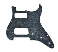 Dopro Battipenna a 11 fori ST Style Dual Humbucker HH per chitarre Stratocaster americane con doppio pickup humbucking foro ad angolo rotondo nero perla