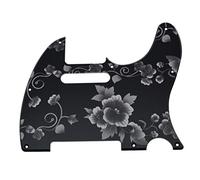 Dopro Battipenna a 8 fori per chitarra Tele 3D stampato in plastica, adatto per FD Telecaster USA/Messicana con motivo floreale