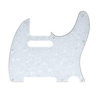 Dopro Battipenna a 8 fori per chitarra Telecaster USA/messicana, bianco perla