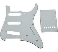 Dopro - Battipenna e piastra protettiva posteriore per tremolo Trem, per chitarra SSS, compatibile con chitarra Yamaha Pacifica, bianco a tre strati