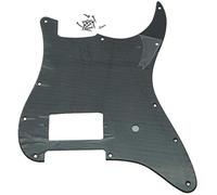 Dopro Battipenna per chitarra a 11 fori ST Strat One Humbucker, piastra antigraffio per FD Delonge nero opaco a 1 strato