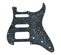 Dopro - Battipenna per chitarra Strat HSS a 11 fori, con supporto a 3 viti per pickup humbucking, per Fender Stratocaster americana, perla abalone