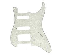 Dopro - Battipenna per chitarra Strat HSS a 11 fori, supporto per pickup humbucking a 3 viti, adatto per Fender Stratocaster americana, finitura perla invecchiata