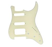 Dopro - Battipenna per chitarra Strat HSS a 11 fori, supporto per pickup humbucking a 3 viti, adatto per Fender Stratocaster americana, 3 strati color crema