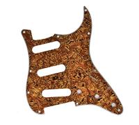 Dopro Battipenna SSS a 11 fori ST/Strat Style per 3 pickup single coil con viti Tiger Stripe