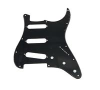 Dopro Battipenna SSS a 11 fori ST/Stratocaster Style per 3 pickup single coil con viti, colore nero, 1 strato