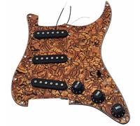 Dopro Battipenna ST precablato con battipenna SSS su ordinazione con pickup in ceramica per USA/messicano Fender Tiger Stripe con coperture e manopole nere