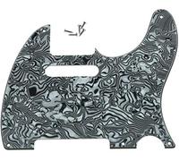 Dopro - Battipenna vintage a 5 fori, per chitarra Telecaster, adatto a Fender Telecaster USA/Messico, guscio bianco nero