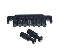 Dopro Chitarra elettrica LP Bridge Stopbar Vintage anni '70 TP-6 Style Bridge Cordiera con pali per LP Les Paul/SG/ES/DOT Nero