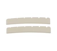 Dopro Confezione da 2 dadi in osso puro con base curva da 18,4 cm, per chitarre Strat/Tele, colore bianco