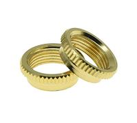 Dopro Confezione da 2 dadi rotondi profondi in ottone con filettatura metrica per interruttori a levetta per interruttori a levetta Epi o importazione, oro