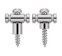 Dopro Confezione da 2 guide per corde per chitarra in acciaio inox, con distanziatori extra corti e alti, cromati