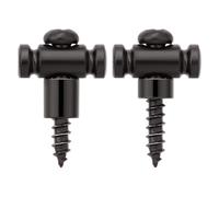 Dopro Confezione da 2 guide per corde per chitarra in acciaio inox, con distanziatori extra corti e alti, per la maggior parte delle chitarre elettriche, colore nero