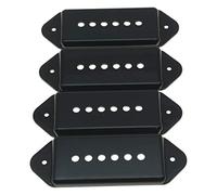 Dopro Confezione da 4 copripickup per chitarra con orecchie di cane P90 in plastica nera con distanza tra i poli 49,2 mm