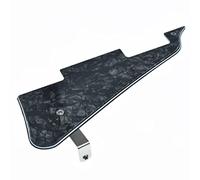 Dopro LP Battipenna per chitarra e LP in acciaio inox con viti di montaggio in acciaio cromato per USA Les Paul Black Pearl