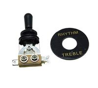 Dopro LP chitarra 3 Way interruttore a levetta nero con punta nera e ritmo Treble piastra per Les Paul