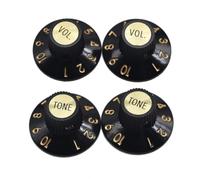 Dopro Manopole a forma di cappello da strega, con vite di fissaggio, 2 V2T, per Telecaster 72 Custom/Vintage Jazzmaster o amplificatori, confezione da 4 pezzi