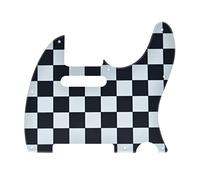 Dopro Nero/Bianco Griglia 8 Fori Chitarra Tele 3D Stampato plastica battipenna Scratch Plate per USA/Messicano FD Telecaster