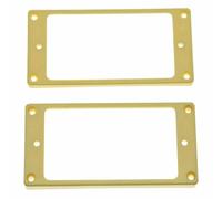 Dopro Set di 2 anelli di raccolta Humbucker in plastica con fondo curvo, 3 x 5 per collo e 7 x 9 per pickup a ponte, crema