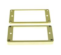 Dopro Set di 2 anelli in plastica Humbucker Pickup Pickup Telaio di montaggio a fondo piatto 3 * 5 per collo e 7 * 9 per pickup ponte oro