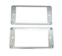 Dopro Set di 2 anelli in plastica Humbucker Pickup Pickup Telaio di montaggio a fondo piatto 3 * 5 per collo e 7 * 9 per pickup ponte cromato