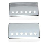 Dopro Set di 2 coperture in metallo per pickup humbucker per chitarra, in ottone, 50 mm/52 mm, distanza tra i poli per Epi Les Paul, Chromee Les Paul, cromate