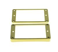 Dopro Set di 2 cornici in plastica per pickup humbucker, con fondo curvo, per montaggio pickup, 3 * 5 per il manico e 7 * 9 per il ponte, colore oro
