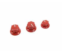 Dopro Set di 3 manopole per basso Jazz J con inserto in ottone rosso USA Spec 1/4"