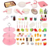 Dopsyesn Accessori Cucina Giocattolo,Gioco Educativo Sensoriale per Stimolare l'Apprendimento | Set Gioco Alimenti con Strumenti Sviluppo Motricità Fine per Bambini e Bambine, Asilo e Casa Domestica