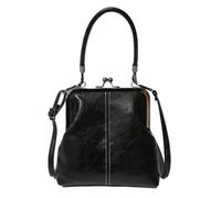 Dopsyesn Borsa Retrò | Portafoglio Regolabile in Pelle PU Stile British Retro - Pochette a kiss lock - per Donne Ragazze per Tragitto Lavoro Viaggio All'aperto
