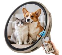 Dopsyesn Digital Badge Rotondo | Display Touchscreen HD da 6 Cm Tasto Ricaricabile,Accessorio Elettronico Con Schermo Touch HD,Per Amanti dei Cartoni, Scrivania d'Ufficio, Tavolo, Cosplay, Eventi e