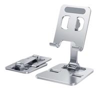 Dopsyesn Porta Telefono da Tavolo,Sostegno Regolabile In Lega Di Alluminio - Base Portatile per Smartphone - Per Casa Ufficio Appartamento Dormitorio Universitario Soggiorno Camera da Lavoro