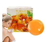 Dopsyesn Sapone Alla Curcuma Per Il Viso,60g Detergente Viso in Barra Sapone Struccante - Idratante e Purificante Detergente - per Uomini e Donne