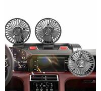 Dopsyesn Ventilatore per auto | Ventola a tre teste per SUV | USB/12V/24V Aria di Raffreddamento Ventilatore Personale, 2 velocità, Elettrico per Camion Veicolo Nave Furgone SUV RV