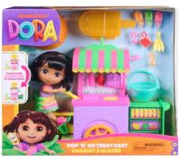 Dora, Chiosco dei Gelati Interattivo, Trasformabile e Contenitore, 3+ Anni | Altezza 15,2 Cm, Braccia e Gambe Articolate, Outfit Esclusivo, Accessori e Frutta