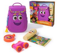 Dora, Il mio zaino avventura con accessori per l'esplorazione‚ mappa retrattile, binocolo e bussola giocattolo, giocattoli per bambine e bambini dai 3 anni in su