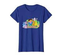 Dora The Explorer Classic Logo with Boots And Swiper Maglietta, Donna, Blu Reale, L