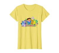 Dora The Explorer Classic Logo with Boots And Swiper Maglietta, Donna, Limone, XS