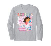 Dora The Explorer Explore with Me! Textured Design Maglia a Manica