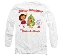 Dora The Explorer Happy Holidays Maglietta Dora e Boots Adulto Unisex (TV10538)
