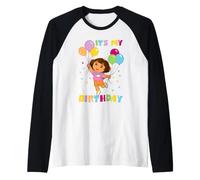 Dora The Explorer It's My Birthday Balloons Maglia con Maniche Raglan