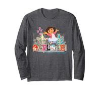 Dora The Explorer Let's Explore! Textured Design Maglia a Manica