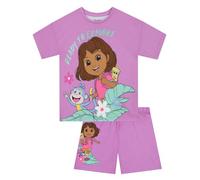 Dora The Explorer Pigiama Bambina, Set Pigiami Ragazza Manica Corta, Pigiama Bambino Estate, Viola 4-5 Anni