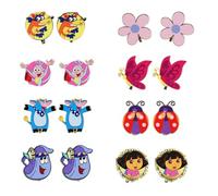 Dora The Explorer - Set di 8 paia di orecchini a forma di personaggio