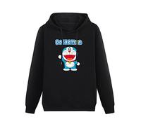 Doraemon Anime Hoodies Long Sleeve Pullover Loose Hoody Mens Sweatershirt Size XL
