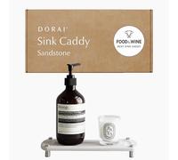 Dorai Home Sink Caddy - Asciuga istantaneamente e previene l'accumulo di umidità, piedini in acciaio inox con fondo in gomma - Design funzionale creato per la casa moderna - Arenaria