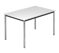DORAN DR12 C - Bianco 120x80 con tubo rotondo/cromo