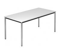DORAN DR16 C - Bianco 160x80 con tubo rotondo/cromo