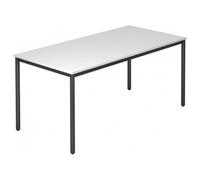 DORAN DR16 D - Bianco 160x80 con tubo rotondo/nero